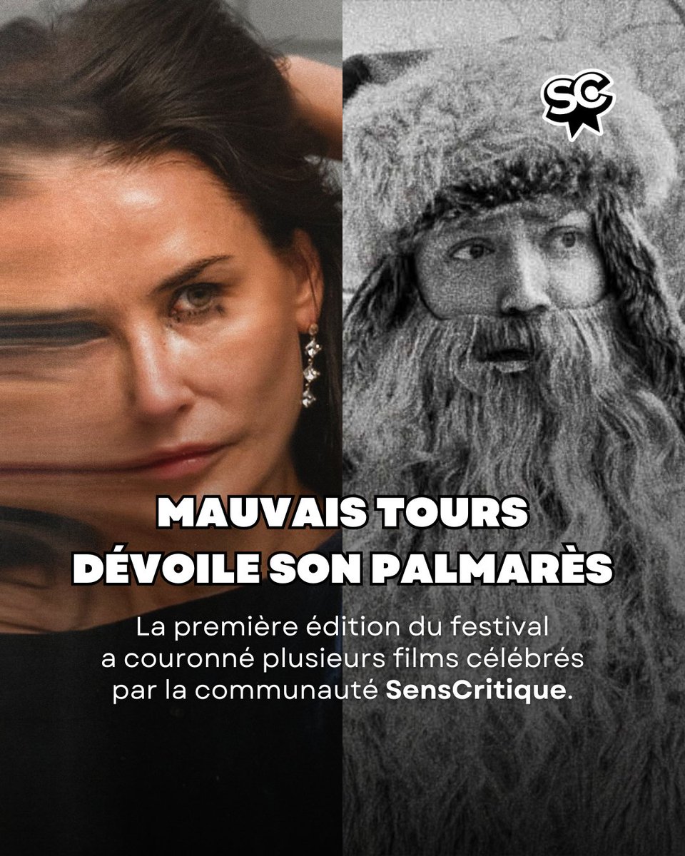 SensCritique's tweet photo. Nouveau festival des cinémas de l'imaginaire qui se tient à Tours, la première édition de @MauvaisTours a eu lieu du 17 au 21 octobre 2024, et a dévoilé son magnifique palmarès. 💫

🧪 Grand Prix du Jury : THE SUBSTANCE de Coralie Fargeat
🦫 Prix du Jury Jeune : HUNDREDS OF BEAVERS de Mike Cheslik
🐈 Prix du Public : FLOW de Gints Zilbalodis
🍼 Prix de la Sorcière : THE COFFEE TABLE de Caye Casas
🎞️ Meilleur court-métrage : APACHES DE LA ZONE de José Éon