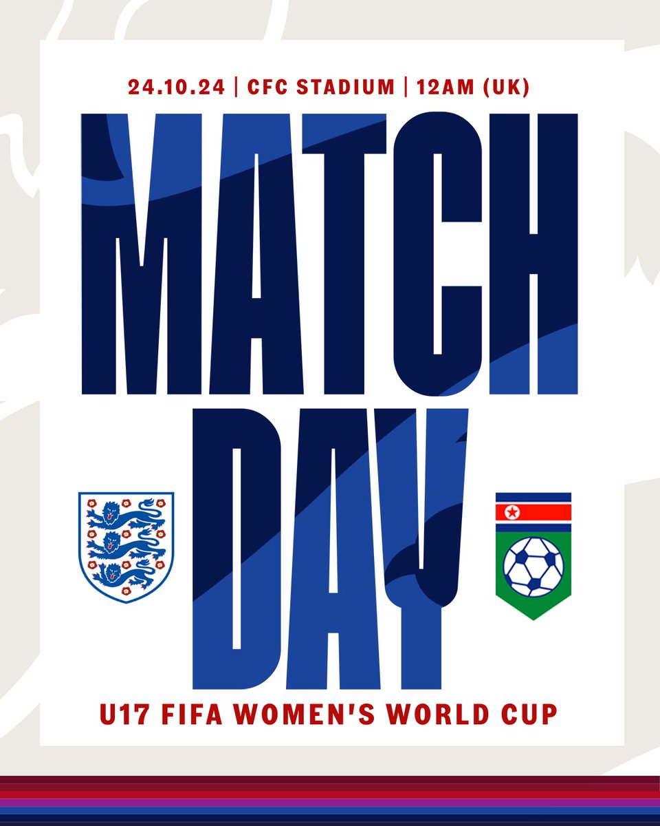 Good luck to our #YoungLionesses who play their final #U17WWC group game at midnight against DPR Korea! 👊

📺 Watch all the action live on FIFA+ 👉 eng.football/k4xjau