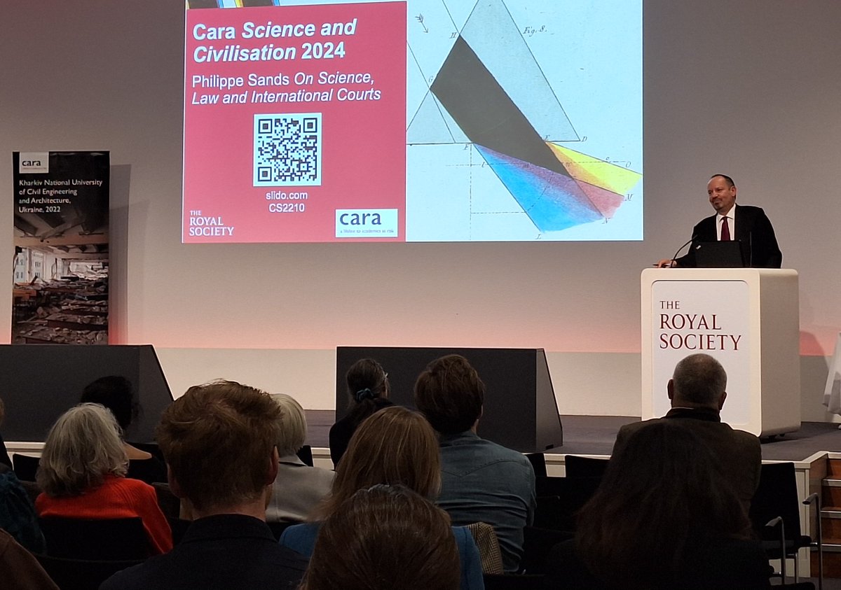 Cara - the Council for At-Risk Academics (@cara1933) on Twitter photo Many thanks to @philippesands for his fascinating contribution last night to our annual 'Science and Civilisation' lecture series and to the <a href="/royalsociety/">The Royal Society</a>, our co-hosts. The video recording should be available on our websites soon - it's well worth hearing more than once! Many thanks to @philippesands for his fascinating contribution last night to our annual 'Science and Civilisation' lecture series and to the <a href="/royalsociety/">The Royal Society</a>, our co-hosts. The video recording should be available on our websites soon - it's well worth hearing more than once!