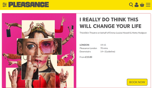 London friends! If you are free this evening do go check this out <a href="/ThePleasance/">Pleasance</a> <a href="/PleasanceFuture/">Pleasance Futures</a> by <a href="/IReallyDoPlay/">I Really Do Think This Will Change Your Life</a> 
These guys are our battle buddies from EdFringe this summer and there is a crazy amount of buzz around how good this play is.
We are with you in spirit!