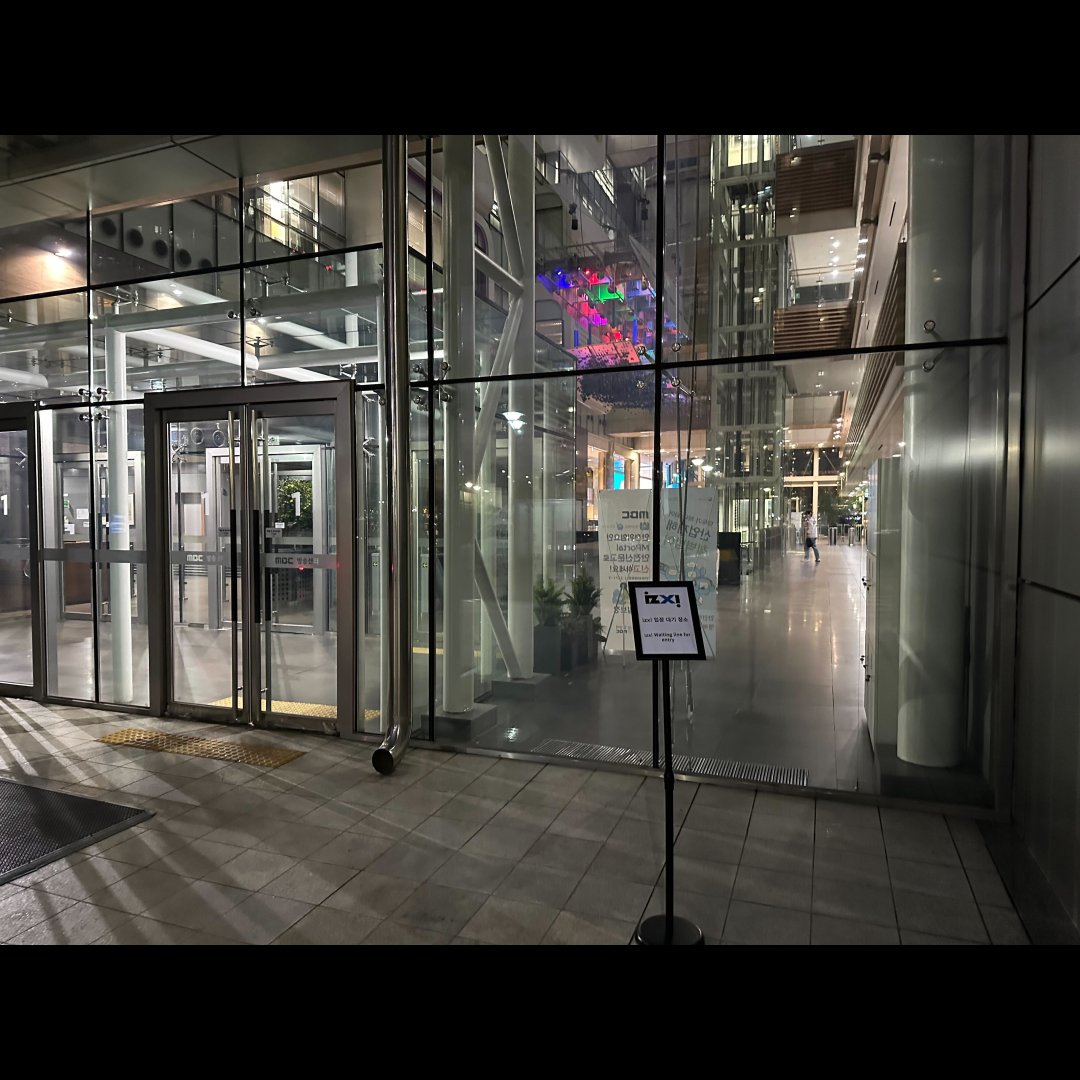Welcome to the izx! Showcase!

Here’s the location info:

Venue: MBC Sangam New Building
Location: Behind the building, inside the parking lot
Entrance: Gate 1
Link: naver.me/Fa3wfdOp

We’ll assist you at Gate 1.
Enjoy the event and stay safe! Thank You