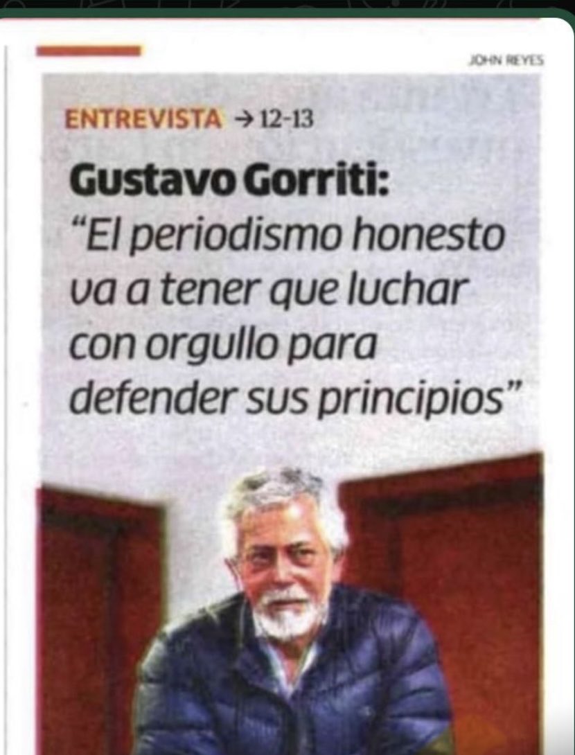 Pucha, #Gorriti sí que se pasa. La refinería de Conchán debería llevar su nombre. ¿De veras que representa el periodismo honesto y con principios? Jajaja.