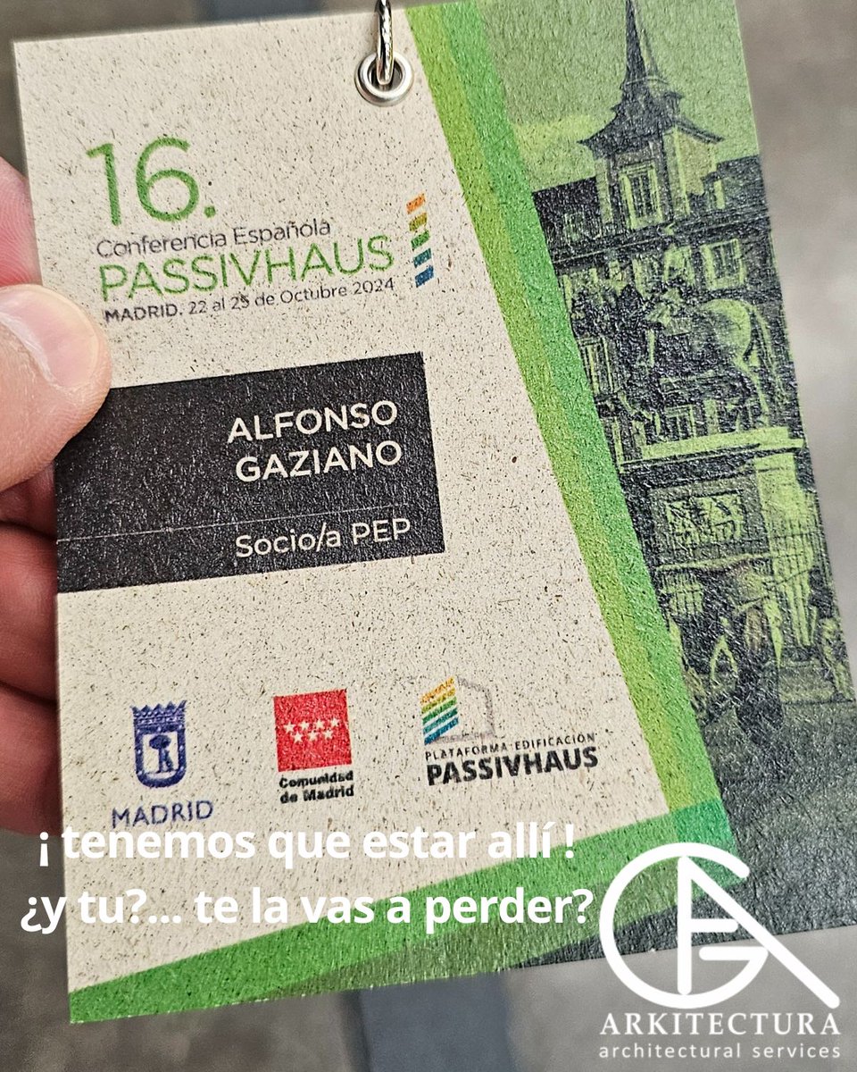 un año más,  tenemosque estar allí...
¿y tu?... ¿te la vas a perder?

ga-arkitectura.com 
Arquitectura &amp; Passivhaus 

#16ConferenciaPassivhaus 
#arquitectura 
#EficienciaEnergética