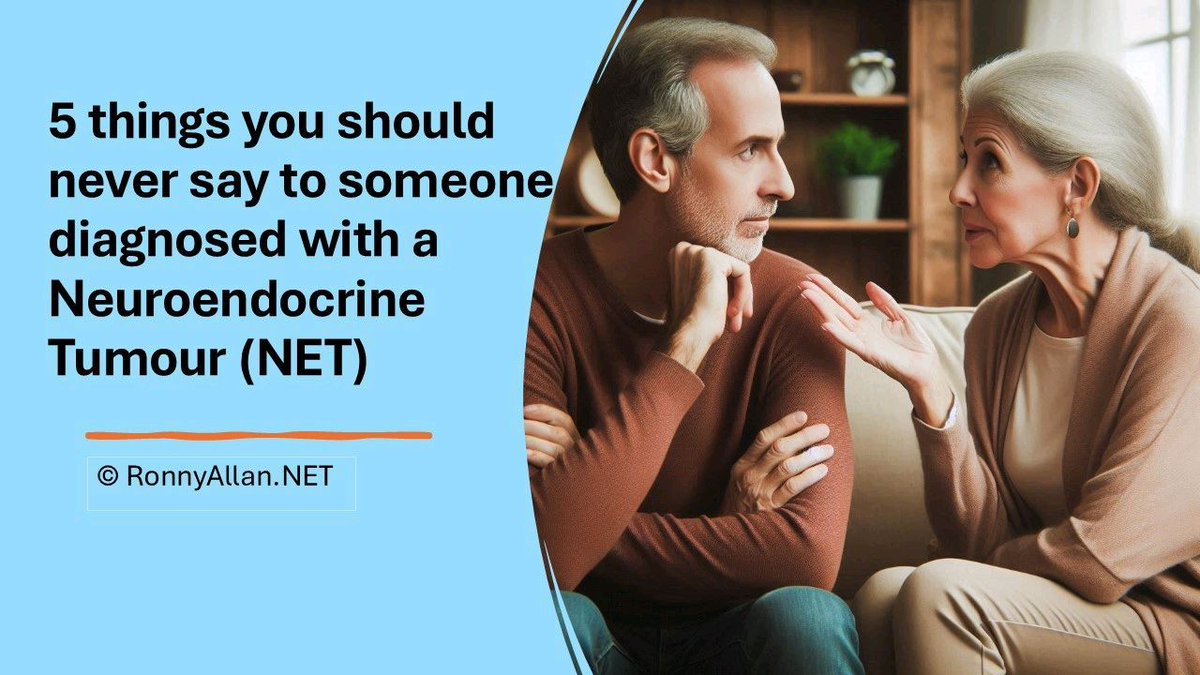 RonnyAllan1's tweet photo. 5 things you should never say to someone diagnosed with a Neuroendocrine Tumour (NET) - Ronny Allan - Living with Neuroendocrine Cancer https://t.co/kosxCvQTCE https://t.co/hOrfk3vrZy