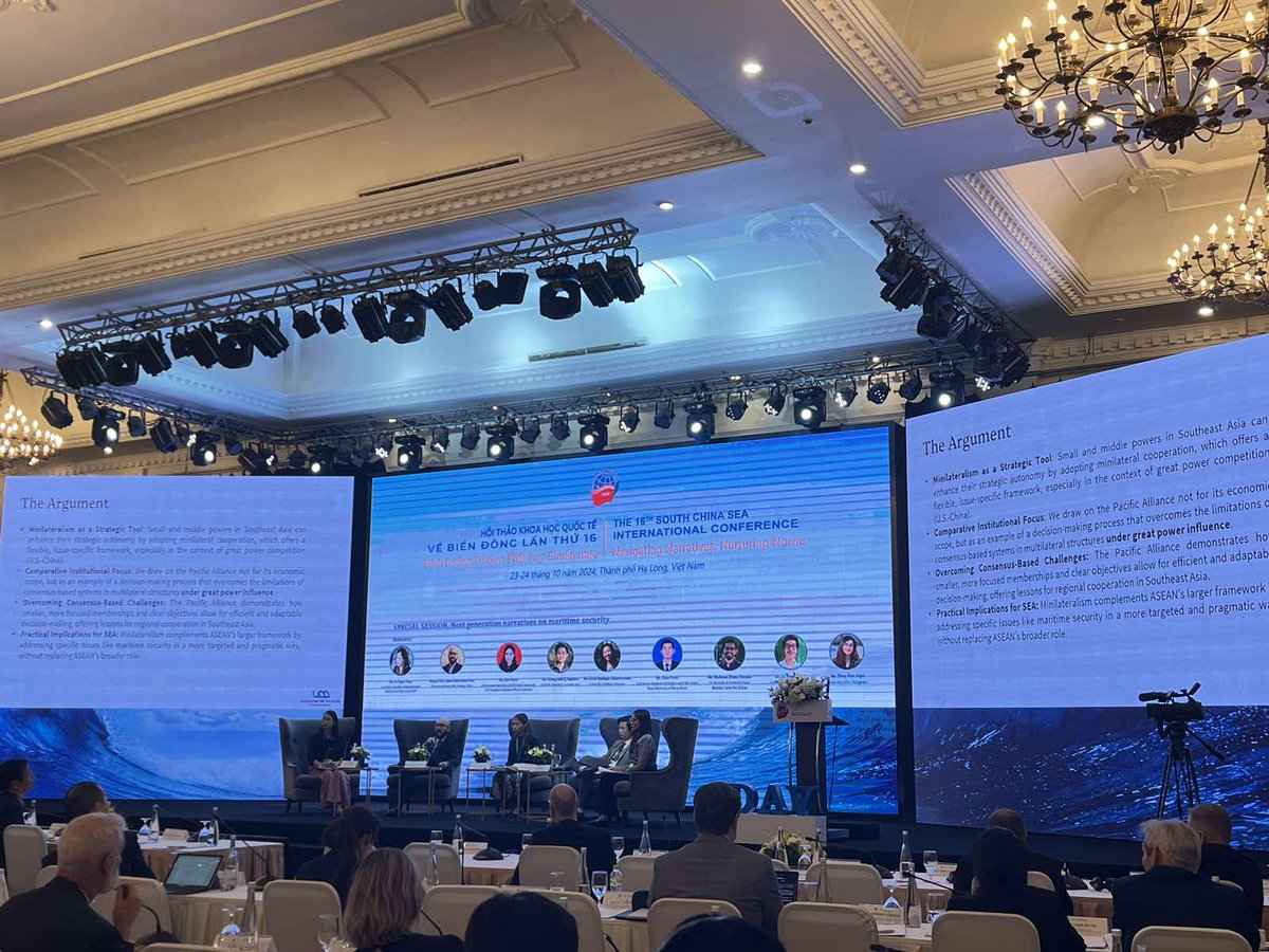 Scs_Connect's tweet photo. [#SCSC16 LIVE THREAD] Special Session "Next Generation Narratives on Maritime Security" is happening w. presentations from our excellent Young Leaders. Let's join!
#YLP https://t.co/2ILNdzN0SP