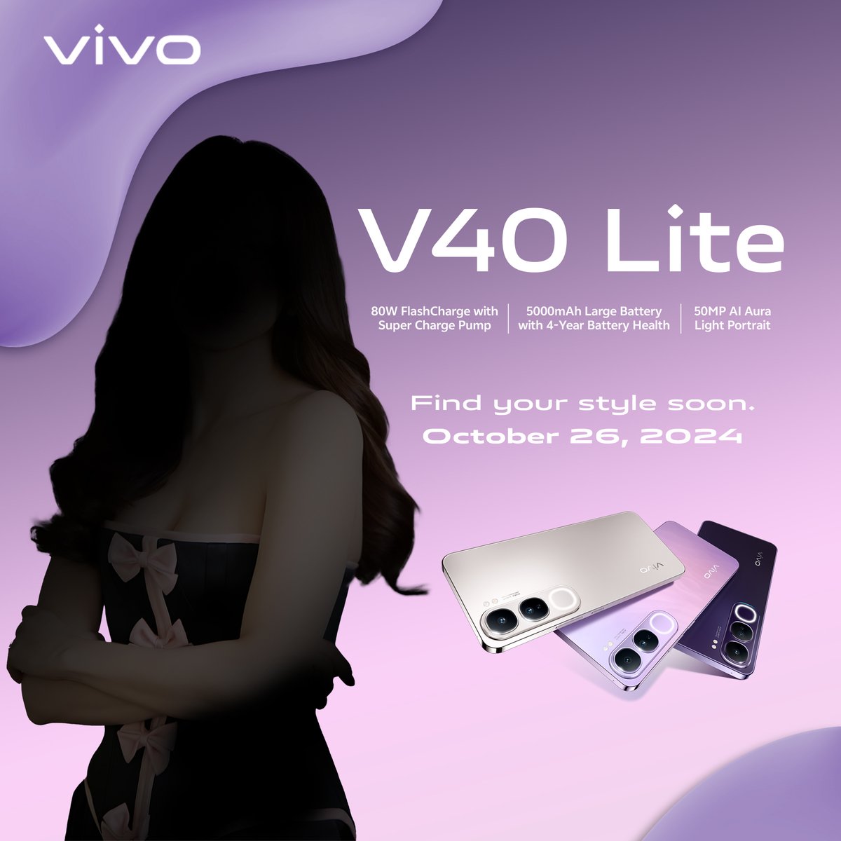 vivo_phil's tweet photo. Join us for the V40 Lite Universe—the official launch of the Vivo V40 Lite! Uncover its features with our Primetime Queen. Can you guess who? 💃

See you there!
🗓 October 26, 2024
📍SM North EDSA Annex Activity Center

#vivoV40LiteLaunch #vivoV40Lite #vivo4yearwarrantyBattery! https://t.co/LBX5ATTGOt