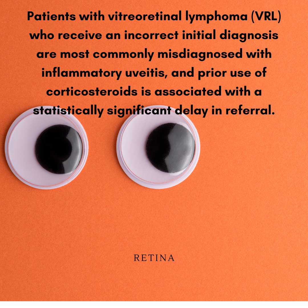 Retina (@retinajournal) on Twitter photo FACTORS ASSOCIATED WITH DELAYED DIAGNOSIS IN PATIENTS WITH PRIMARY VITREORETINAL LYMPHOMA
Wang, Kenny Y. BS; et. al.
Retina 44(10):p 1800-1806, October 2024
journals.lww.com/retinajournal/…
#retina
<a href="/LADalvinMD/">Lauren A. Dalvin, MD</a> <a href="/MayoClinicEye/">Mayo Clinic Department of Ophthalmology</a> FACTORS ASSOCIATED WITH DELAYED DIAGNOSIS IN PATIENTS WITH PRIMARY VITREORETINAL LYMPHOMA
Wang, Kenny Y. BS; et. al.
Retina 44(10):p 1800-1806, October 2024
journals.lww.com/retinajournal/…
#retina
<a href="/LADalvinMD/">Lauren A. Dalvin, MD</a> <a href="/MayoClinicEye/">Mayo Clinic Department of Ophthalmology</a>