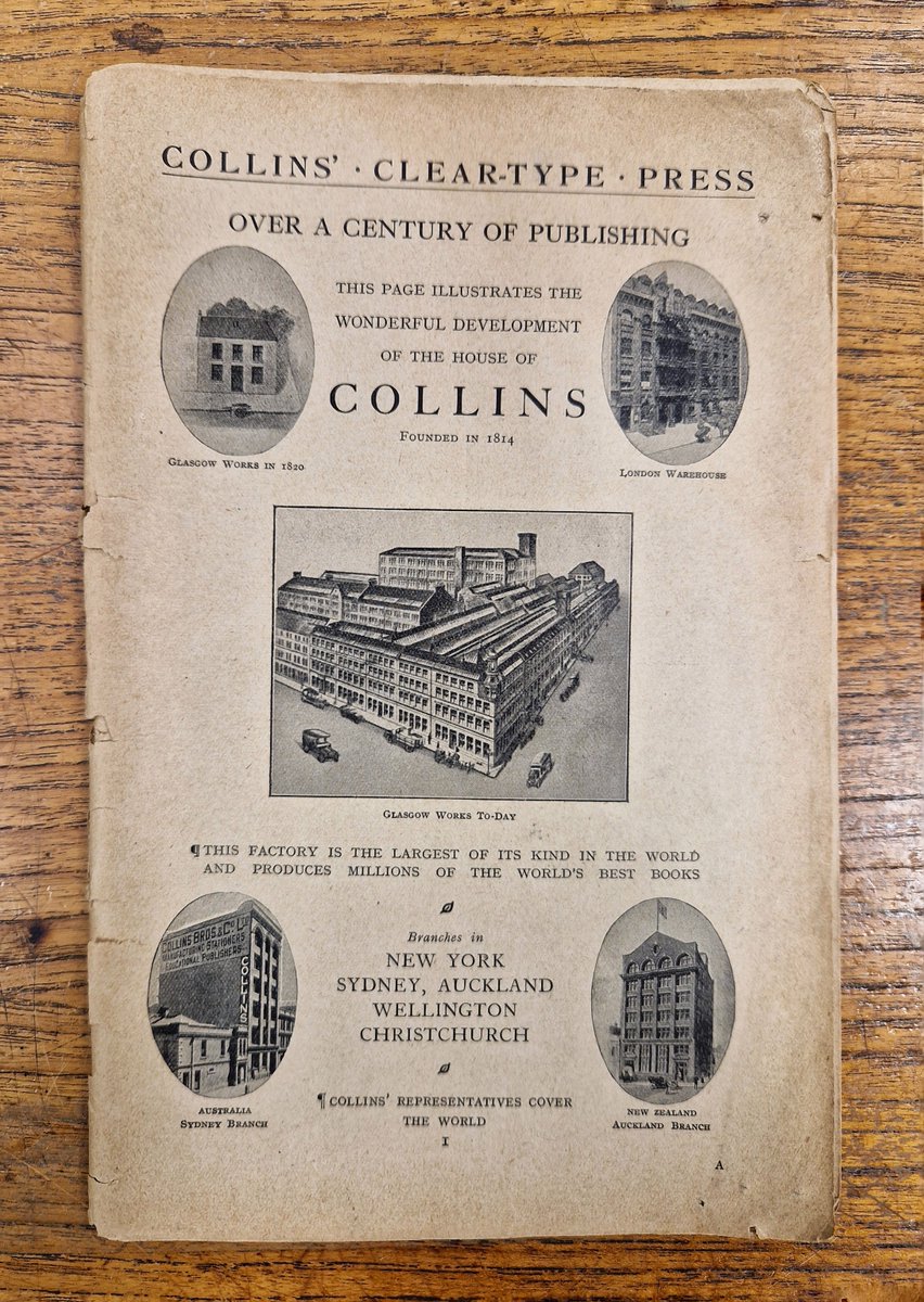 HarperCollinsUK's tweet photo. We are currently cataloguing our old trade catalogues in advance of #HCArchive's move to Robroyston next year &amp; thought we would share some of our past autumn editions. These include a catalogue from autumn 1925 with a cover illustrating the development of the house of Collins. https://t.co/JaCxWTOMy0