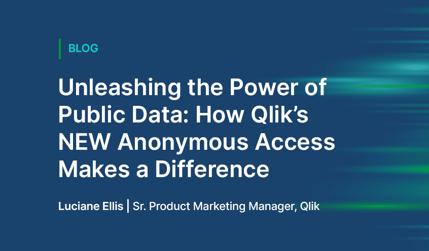 jpneumann's tweet photo. More exciting news from #Qlik- Anonymous Access makes public data accessible with no login required. Share insights without barriers, foster collaboration, and drive meaningful change in your community. Read more in this blog: https://t.co/PyWnXxOzZg https://t.co/NDCY9hZuyR