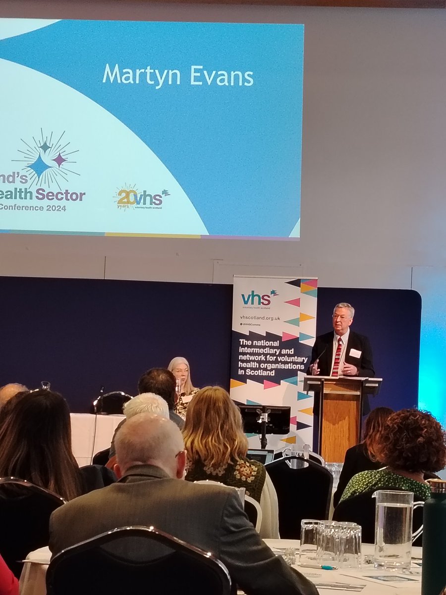 'Make unusual friends' ...Martyn Evans. <a href="/VHSComms/">Voluntary Health Scotland</a> #vhsconf24