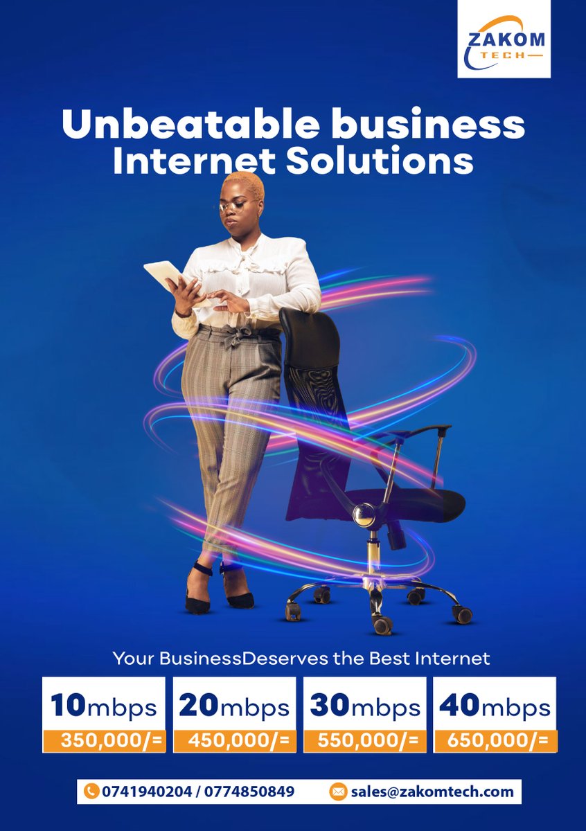 ZakomTech's tweet image. In business, every second counts. Trust #ZakomFiber for lightning-fast, dependable internet solutions. ⏱️🚀 #BusinessSpeed #ReliableService