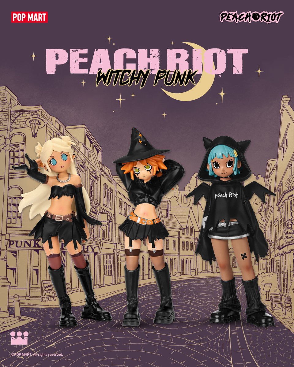 Peach Riot Witchy Punk 𝐆𝐢𝐠𝐢、𝐏𝐨𝐩𝐩𝐲、𝐅𝐫𝐚𝐧𝐤𝐢𝐞が魔女