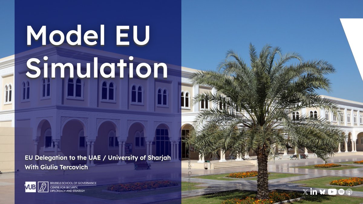 CSDS_Brussels's tweet image. 🇪🇺🇦🇪 Today, our Deputy Director @Giu_Ter is in Sharjah for the first Model EU simulation organised by the EU Delegation to the UAE and University of Sharjah.

#ModelEU #UAE #EUDiplomacy

More info🔸 eeas.europa.eu/delegations/un…