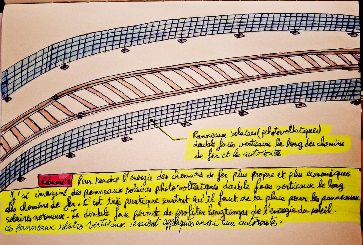 AliFalloul's tweet image. Pour rendre l'énergie des chemins de fer et des autoroutes plus propre et plus économique. J'ai imaginé des panneaux solaires photovoltaïques double faces verticaux le long des chemins de fer et des autoroutes ce qui permet d'aménager la place sans problème.Par Moulay Ali Falloul