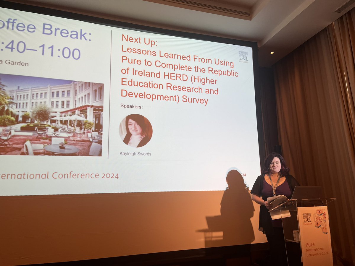 I am really interested in hearing Kayleigh Swords from Mary Immaculate College explain how she uses Pure to help complete the HERD Survey