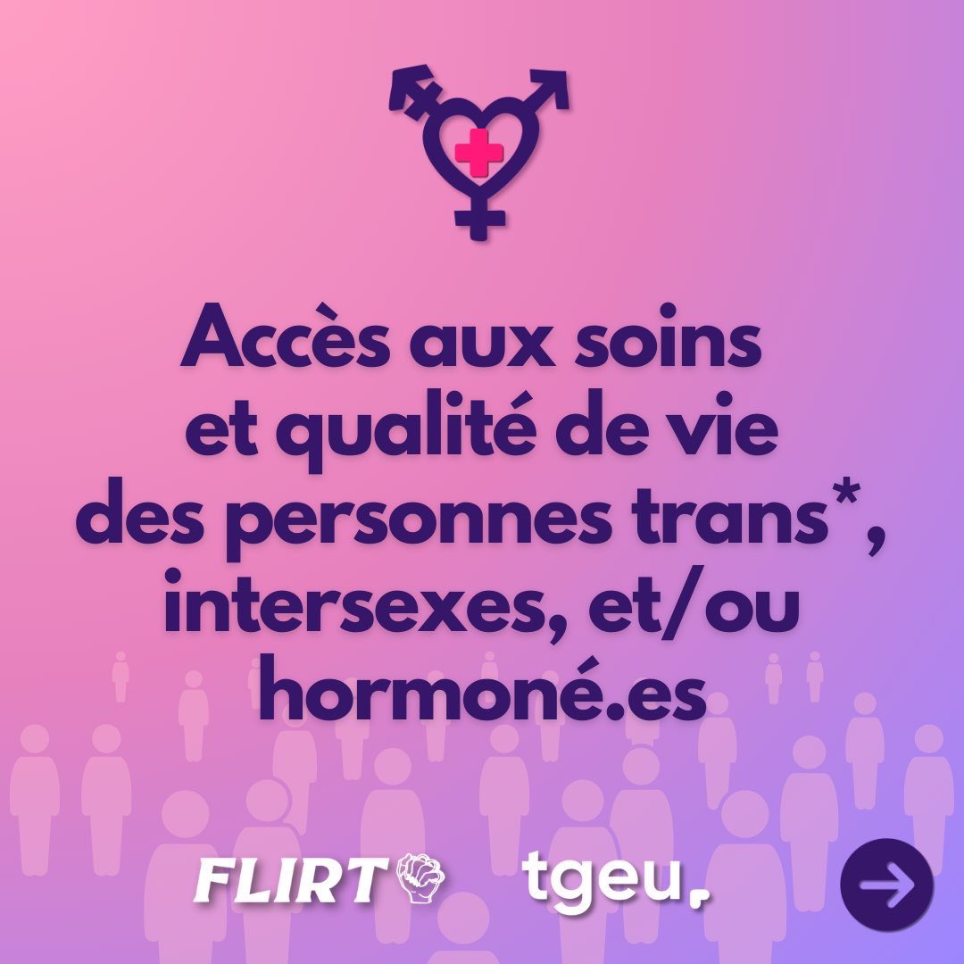 📝Nous lançons une étude sur la qualité de vie et l'accès aux soins des personnes trans*, intersexes et/ou hormoné.es, et leurs rapports aux traitements hormonaux en France. 

Cette étude comportera deux volets ⬇️