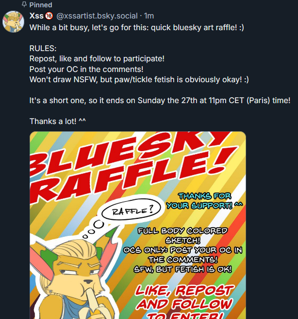 XssArtist's tweet photo. In case some people are still not following me "you know where", I'm doing a sketch raffle at "you know where"! So go there and join if you haven't so already! https://t.co/WKnF00ThJw