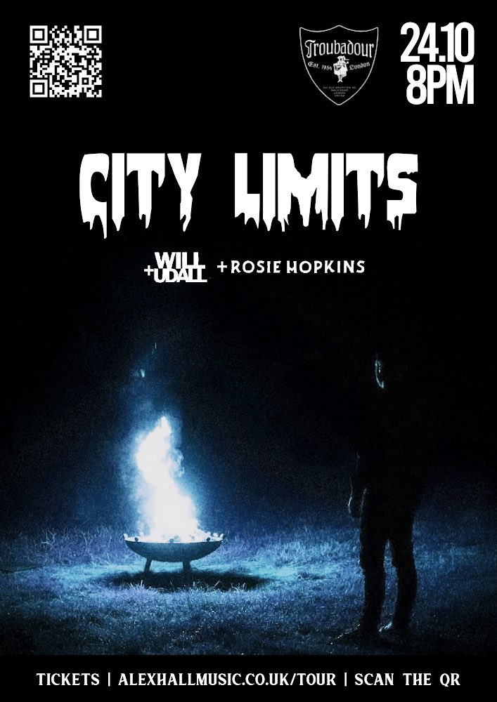 Tomorrow! HEADLiNER 🔥 <a href="/TroubadourLDN/">Troubadour</a> w <a href="/willudall/">will udall</a> <a href="/rosiehopkins33/">rosie hopkins</a> tickets at limits.city

Show starts 8PM!