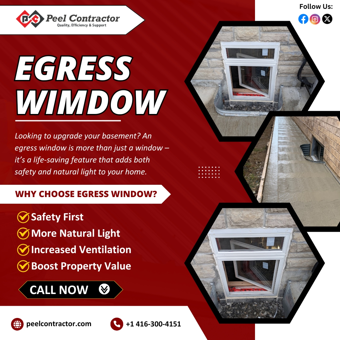 peelcontractor's tweet image. 🏡 Enhance Safety &amp;amp; Style with Egress Windows! 🏡

✅ Safety First 
✅ Increased Ventilation
✅ More Natural Light
✅ Boost Property Value

📞 +1 416-300-4151

#EgressWindows #HomeSafety #BasementUpgrade #PeelContractor #HomeRenovation #NaturalLight #HomeImprovement