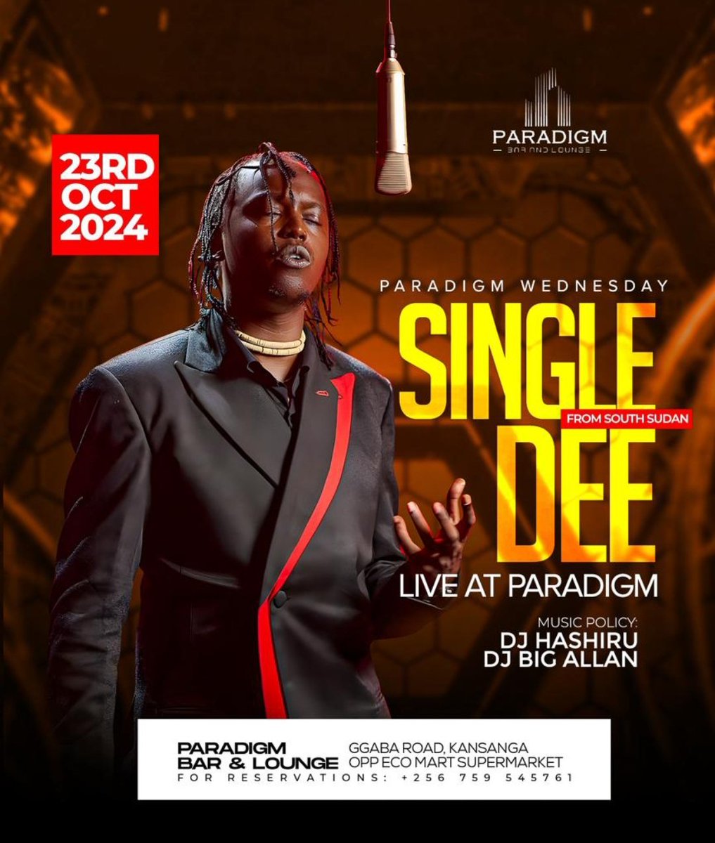 Dj Hashiru83 (@djhashiru_83) on Twitter photo The official Wednesday party in Kampala City it's happening tonight at <a href="/Paradigmkla/">Paradigm Bar & Lounge</a> Located Ggaba road with <a href="/singleDee211/">single Dee</a> , @djbigallan and I Dj Hashiru. The official Wednesday party in Kampala City it's happening tonight at <a href="/Paradigmkla/">Paradigm Bar & Lounge</a> Located Ggaba road with <a href="/singleDee211/">single Dee</a> , @djbigallan and I Dj Hashiru.
