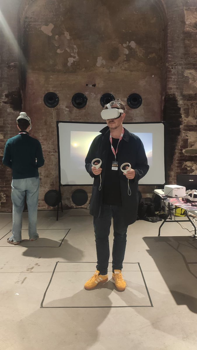 ViewConference's tweet photo. At @ViewConference 2024 the installation & VR Experience #Dorothea was a huge success!
#immersiveVR #learning #gaming #vr #gamification #mindfulness #viewconference2024 #exhibit #OGR @3dDaniel_Studio https://t.co/uaRLKjzdF2