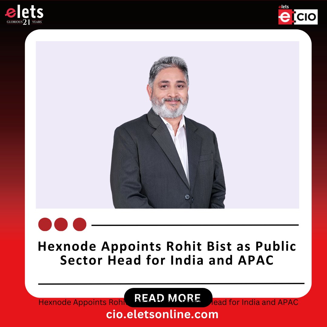 EletsCIO's tweet image. Hexnode has named Rohit Bist as its new Regional Director for Public Sector Business in India and the APAC region.

Read More :- cio.eletsonline.com/news/hexnode-a…

#Hexnode #APAC #EletsCIO