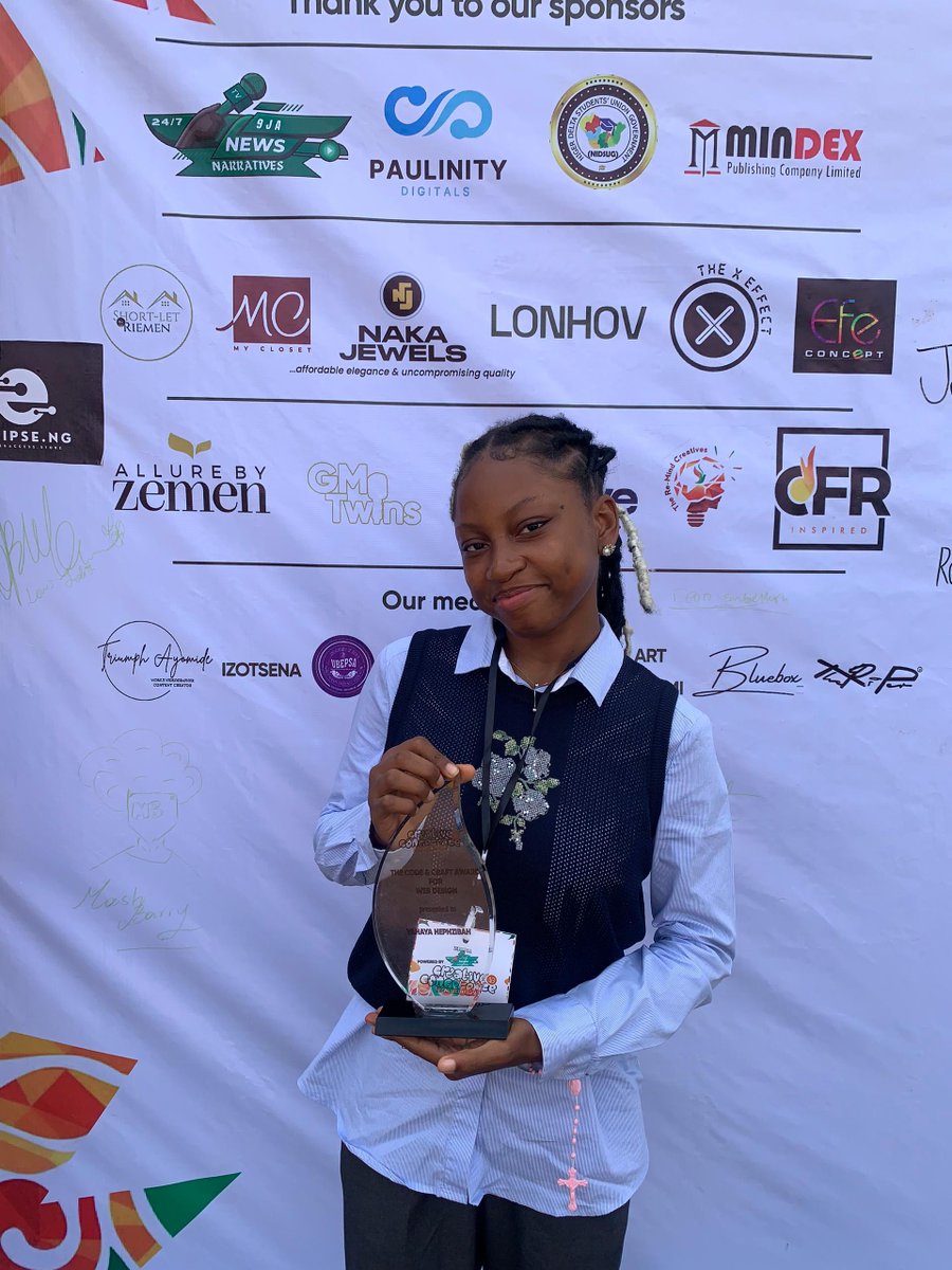 zee_zyne's tweet image. Won the code and craft award for web design at the creative conference 1.0 held on saturday at the University of Benin. I&apos;m really glad I could impress with my little designs. A great motivation to do better😊
#creativeconference
#WebDesign 
#uiuxdesign
