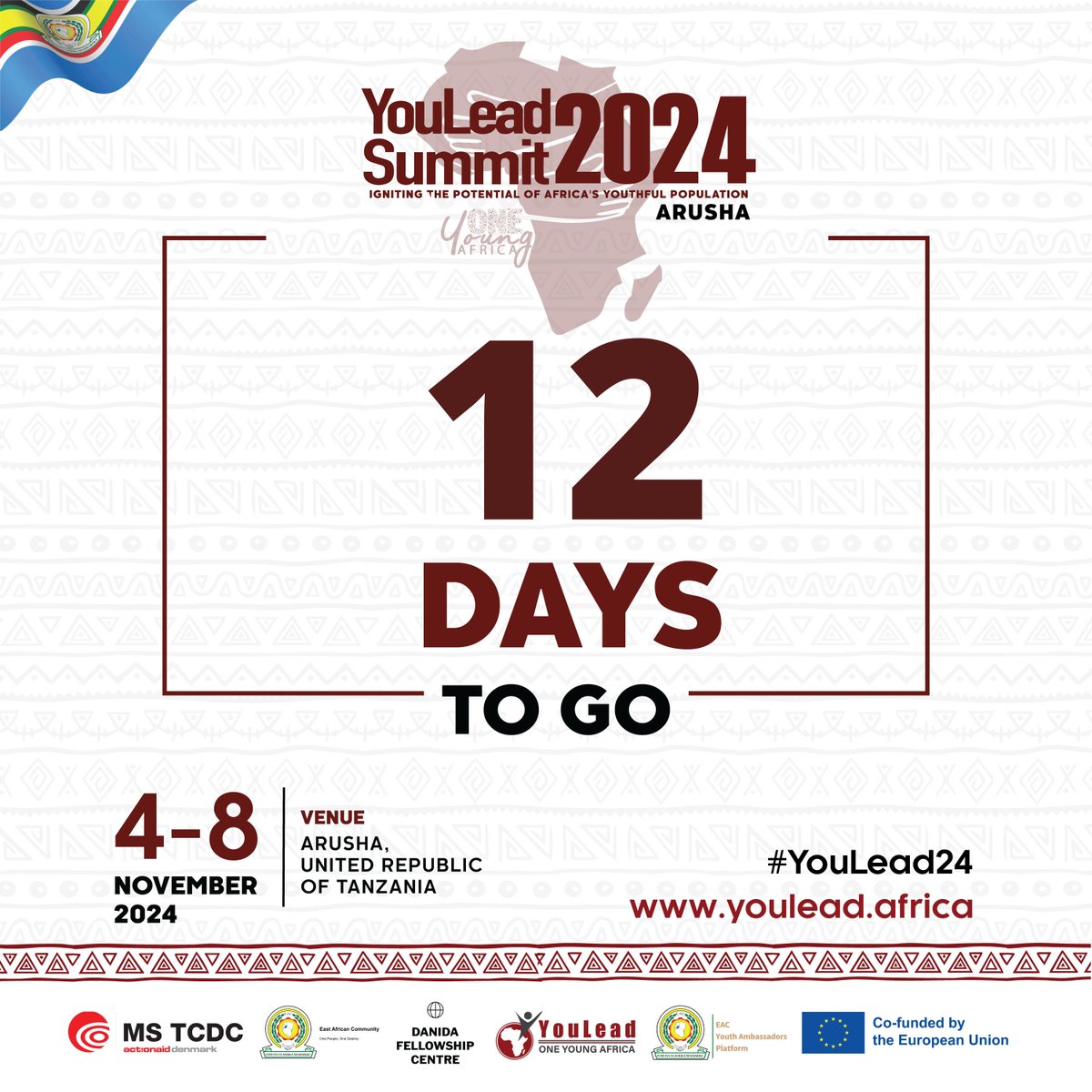 OneYoungAfrica's tweet photo. ⏰ 12 days to the #YouLead24 Summit!

Preparation is in high gear here in Arusha to deliberate on the state of affairs of African education and its relevance.
Tunawakaribisha! 

📌https://t.co/SD5gsLBSBY https://t.co/PNgTMiUOrj