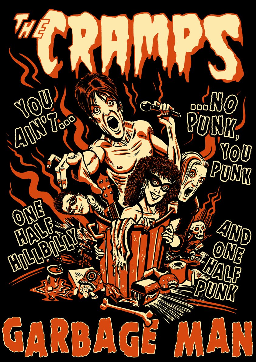 FatRobotDraws's tweet photo. Lux Interior of The Cramps would've been 78 this week! Here're a couple of T-shirt designs from a few years ago.
#TheCramps #LuxInterior #Psychobilly #TShirtDesign #RocknRoll #PoisonIvy #NickKnox #BryanGregory #HumanFly #GarbageMan https://t.co/5pB0ccxmts