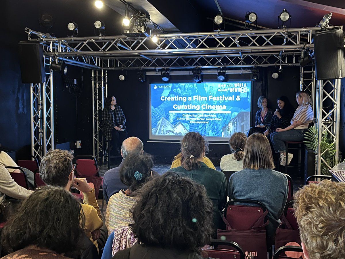 Film Hub South West (@filmhubsw) on Twitter photo “(For me) it’s about trying to replicate the power of film.”
We are joined by <a href="/FilmBathUK/">FilmBath</a>’s Jasmine Barker, <a href="/lorenapinom/">Lorena Pino M</a> and <a href="/BAHFilmFest/">Bath Archaeo-Heritage Film Festival</a>’s Ellie Hendricks to find out about their curating background and what goes into programming a festival. “(For me) it’s about trying to replicate the power of film.”
We are joined by <a href="/FilmBathUK/">FilmBath</a>’s Jasmine Barker, <a href="/lorenapinom/">Lorena Pino M</a> and <a href="/BAHFilmFest/">Bath Archaeo-Heritage Film Festival</a>’s Ellie Hendricks to find out about their curating background and what goes into programming a festival.