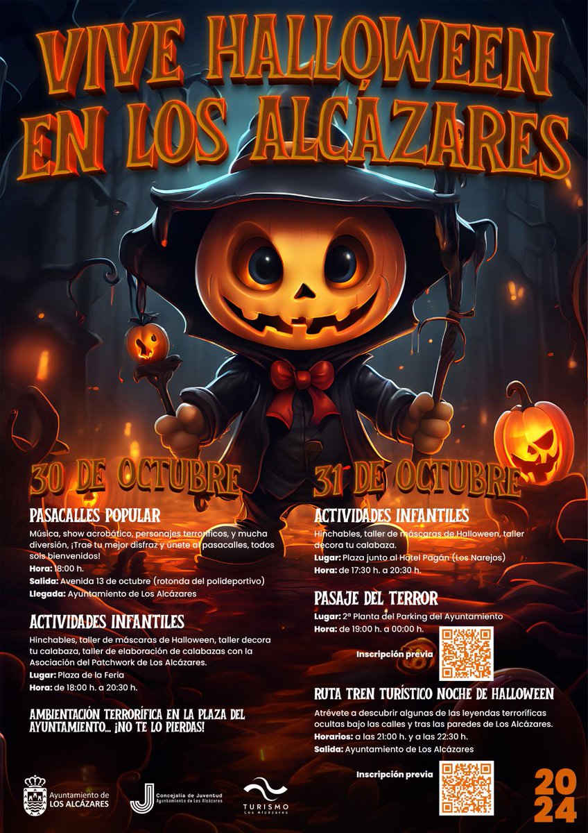 Ayuntamiento de Los Alcรกzares (@aytolosalczares) on Twitter photo ๐Un ๐๐ฎ๐น๐น๐ผ๐๐ฒ๐ฒ๐ป รบnico en #LosAlcรกzares con pasaje del terror y pasacalles popular.
๐ง๐ปโโ๏ธโEste aรฑo Halloween hay que vivirlo en Los Alcรกzares para disfrutar de experiencias รบnicas y muy aterradorasโ, explica la concejal de Juventud, Claudia Muรฑoz.
๐losalcazares.es/un-halloween-uโฆ ๐Un ๐๐ฎ๐น๐น๐ผ๐๐ฒ๐ฒ๐ป รบnico en #LosAlcรกzares con pasaje del terror y pasacalles popular.
๐ง๐ปโโ๏ธโEste aรฑo Halloween hay que vivirlo en Los Alcรกzares para disfrutar de experiencias รบnicas y muy aterradorasโ, explica la concejal de Juventud, Claudia Muรฑoz.
๐losalcazares.es/un-halloween-uโฆ