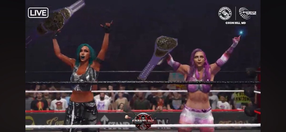 Lady’s and gentlemen your first ever <a href="/GWWisYOU/">Guerilla Warfare Wrestling</a> women’s tag team champion wait for it deadly and positive <a href="/SelinaMacRae14/">Selina MacRae</a> girl we did it the hole tournament we gave it hell and now we the first ever women’s tag champions now it’s time to go celebrate drinks on me tonight girl 🎊🥳
