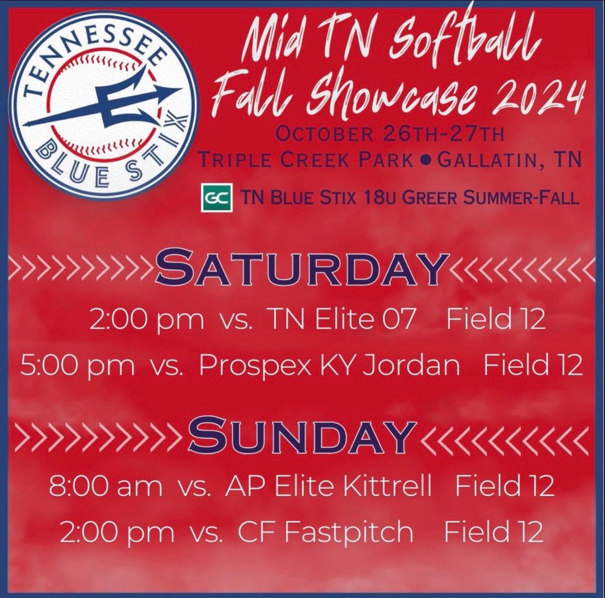 Can’t wait for this weekend!!
<a href="/VSCCPioneersSB/">Vol State Softball</a> 
<a href="/ChelseaEFarmer/">Chelsea Farmer</a> 
<a href="/GovsSB/">Austin Peay Softball</a> 
<a href="/JURoyalsSB/">Johnson University Softball</a> 
<a href="/MotlowSoftball/">Motlow Softball</a>