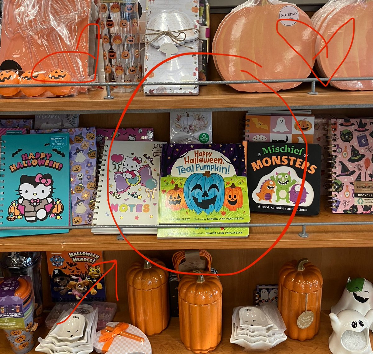 When you pop into TJ Maxx and see your crit partner ⁦@cynplatt⁩’s book front &amp; center in their Halloween display. 😍🎃