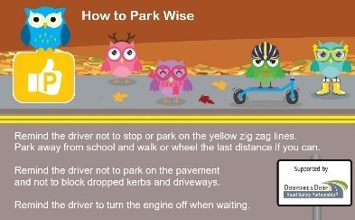 Starting the day with fresh air and exercise is WONDERful, but it can be tricky to get along the pavement safely when there are parked cars. Remind your driver to park away from driveways, corners and never park on the pavement. 🦉#WiseWaysToTravelSmart <a href="/Be_Travel_Smart/">Travel Smart</a> @DCCMHSP