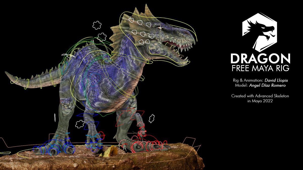 Dragon rig will be available soon and for free !
The rig is created with Advanced Skeleton in Maya 2020.I will upload some updates. Hope you guys enjoy animating cool things with this bad boy.
Please share and happy Animating!
model: Angel Diaz artstation.com/tiflos