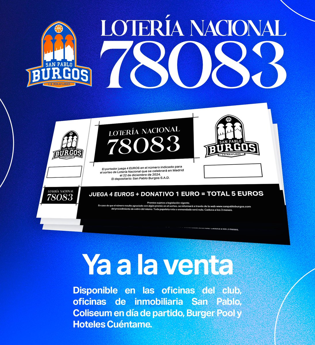 ¿Aún no tienes nuestra lotería? 🤔

Venga, que este año llevamos la suerte 🍀😉