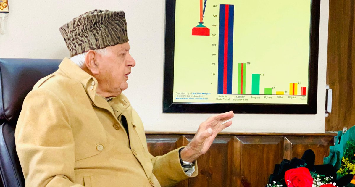 JKNC_'s tweet photo. JKNC President Dr Farooq Abdullah met with public delegations from all around J&amp;K at Nawa-I-Subh today. https://t.co/SR4jrKXYON