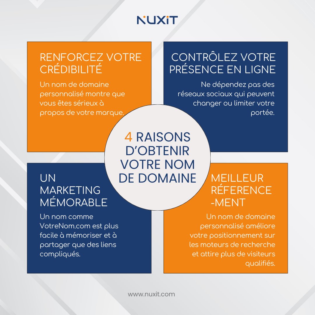 Prêt à briller en ligne ? 🌟 Découvrez 4 bonnes raisons de réserver votre nom de domaine chez @Nuxit ! 🎟️

🔗 Choisissez-le ici nuxit.com/creation-et-tr…

#Nuxit #NomDeDomaine #Web #France