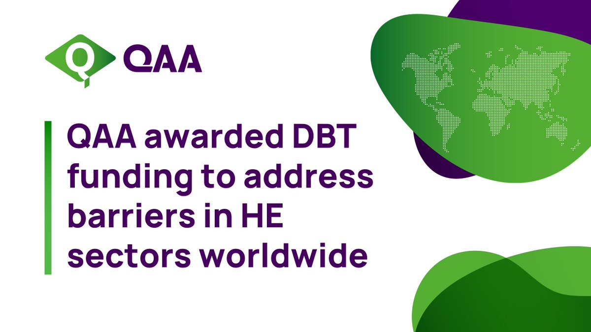 QAA (@qaatweets) on Twitter photo We are very pleased to announce that we have been awarded grant funding from <a href="/biztradegovuk/">Department for Business and Trade</a>'s Regulatory Partnership for Growth Fund to deliver a set of international interventions designed to address barriers to UK higher education in priority nations:
qaa.ac.uk/news-events/ne… We are very pleased to announce that we have been awarded grant funding from <a href="/biztradegovuk/">Department for Business and Trade</a>'s Regulatory Partnership for Growth Fund to deliver a set of international interventions designed to address barriers to UK higher education in priority nations:
qaa.ac.uk/news-events/ne…