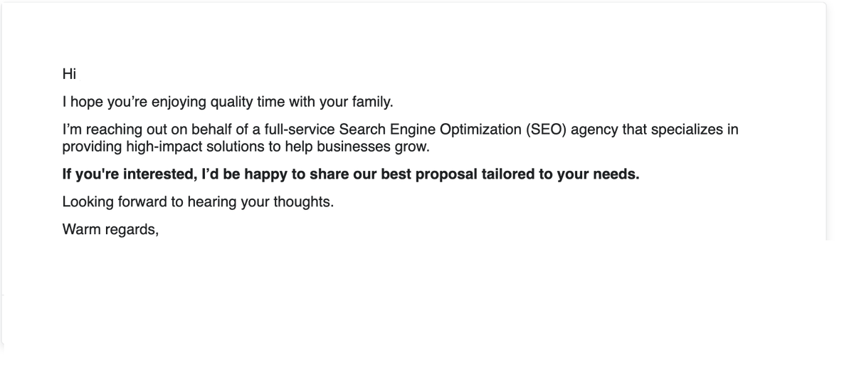 ilknurultanir's tweet photo. "I hope you are enjoying quality time with your family." Is this the new cool thing in cold emailing? It is just absurd, lol https://t.co/gEJwQEVDjE