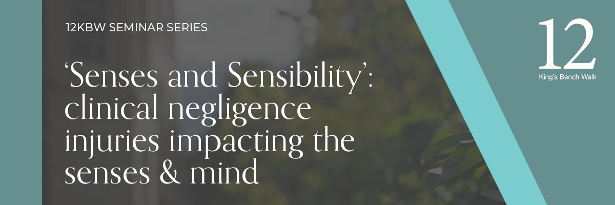 We were delighted to welcome delegates to the launch of our series ‘Senses &amp; Sensibility: clinical negligence injuries impacting the senses and mind' last night. 
 
Our series commenced with a seminar on ‘Seeing and Perceiving: the Legacy of Brain Injury’ delivered by William