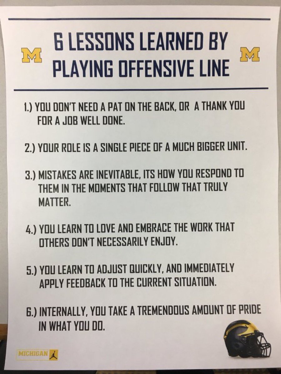 Or kicker. 
Or QB. 
Or water boy. 
Or my wife having walked with me through 31 seasons of coaching high school football!