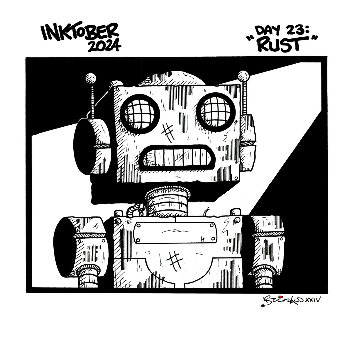 Mr_Brinks's tweet photo. Inktober 2024 - Day 23: "Rust" https://t.co/mFxD0h2Yuh