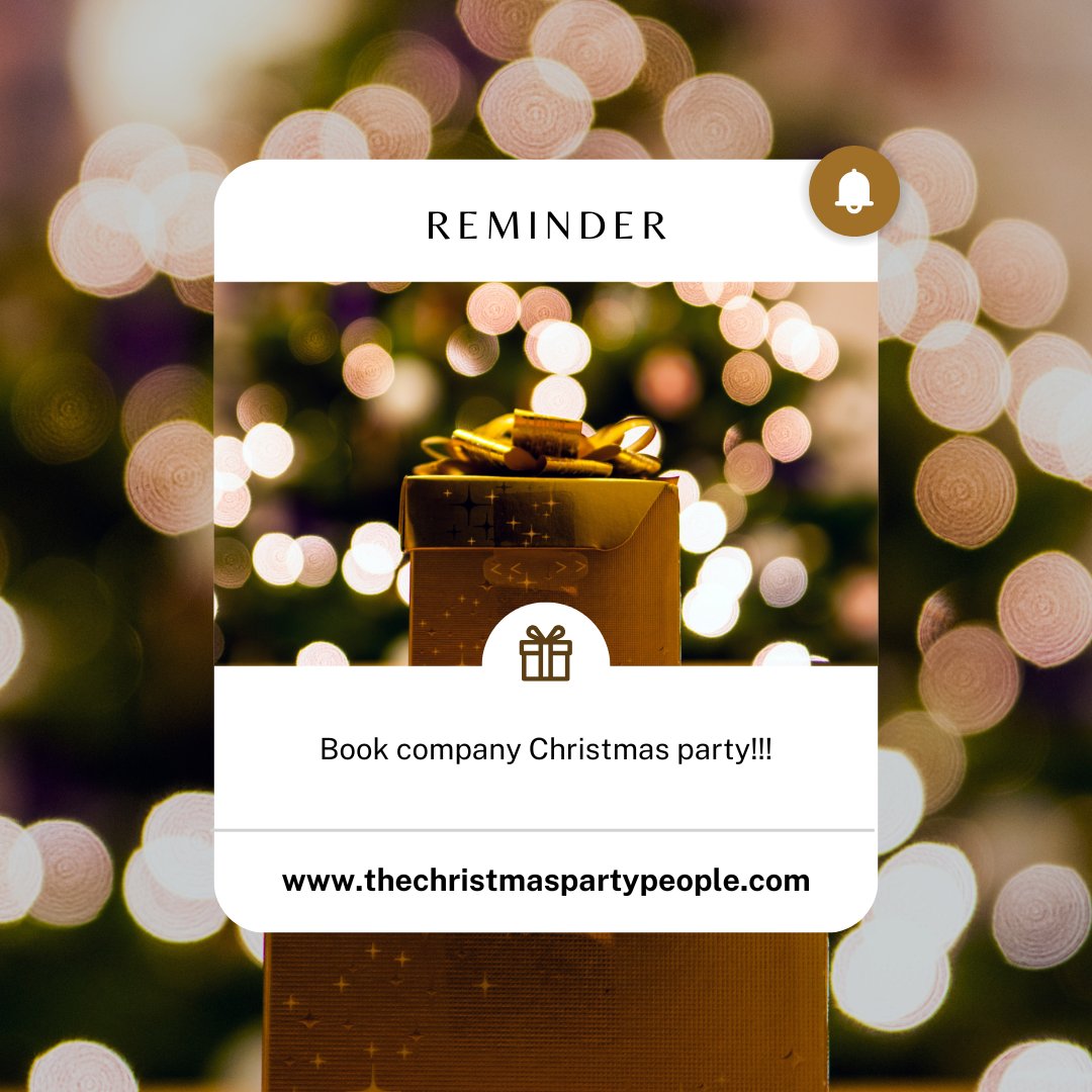 Note to self: book the company Christmas party ASAP!!! 🎄