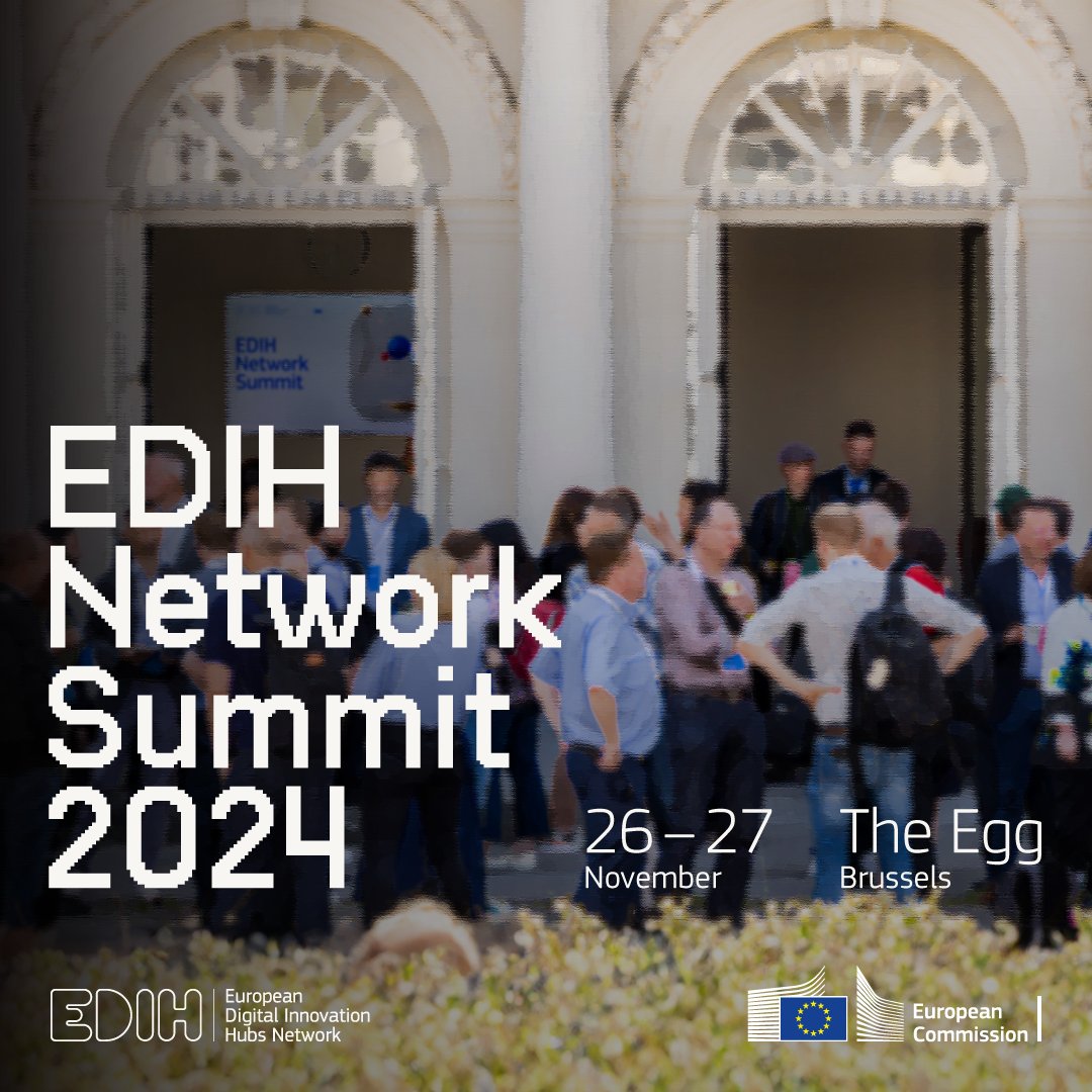 📢Registrations are now open for the #EDIH_Network_Summit 2024!

Connect with key players from the EDIH network, including representatives from national authorities and industry experts.

For more details on the agenda and to register: bit.ly/3YbDdo2
