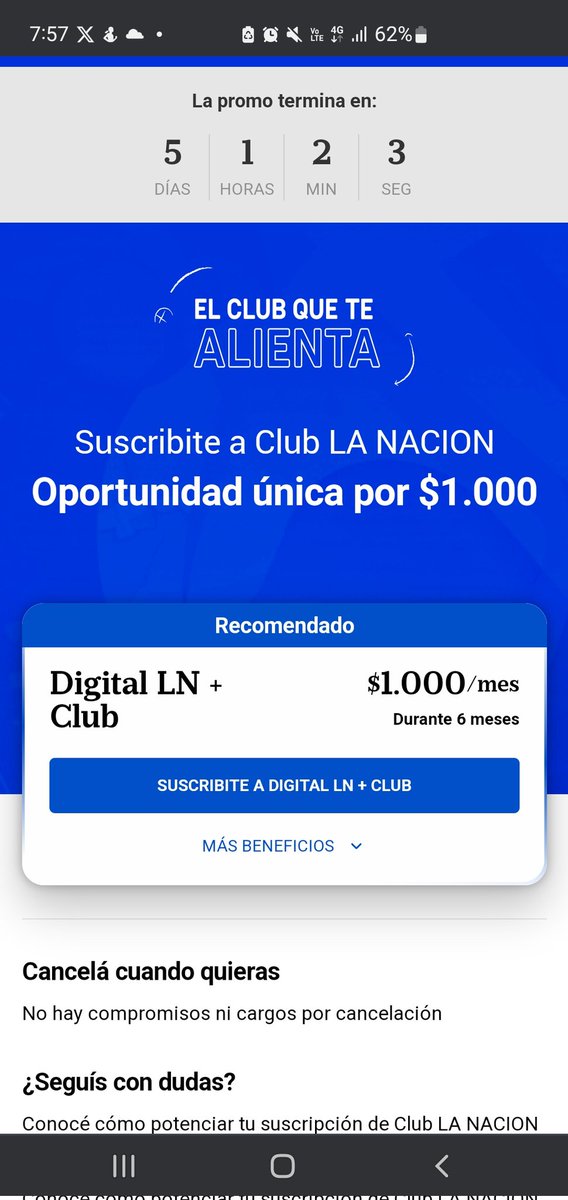 <a href="/clubln/">Club LA NACION</a> ya 4 veces pedi la baja y ni  les importa un carajo responder. los tengo que denunciar? son unos ladrones  . los clientes viejos parecen no importar . pago casi 8 veces mas que un nuevo cliente . hay q  ser zoretes
