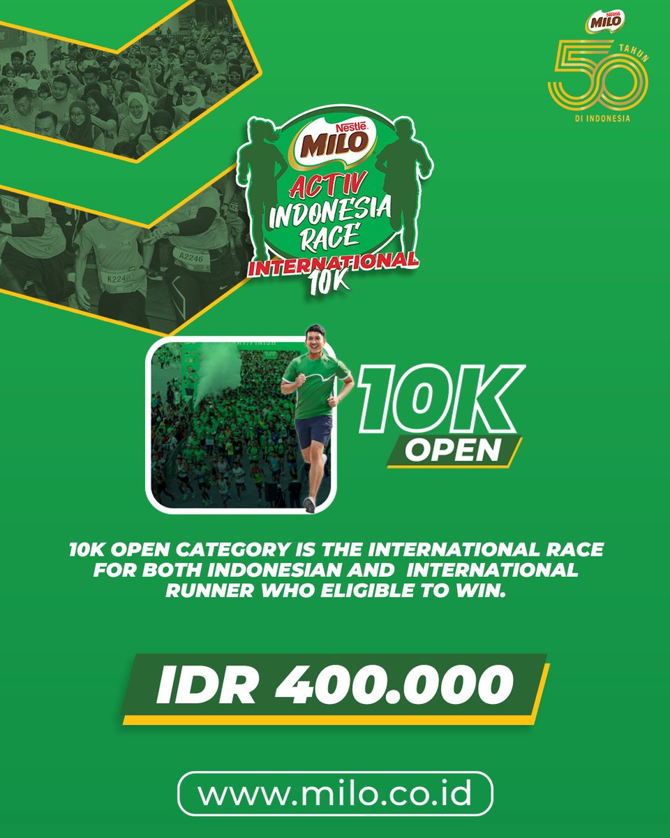 LarikuInfo's tweet photo. 🔽
🥛 MILO ACTIV Indonesia Race
🏃 International 10K
⏲️ 08 Des 2024
👟 2.5K/5K/10K • Road Run
☘️ GBK - Jakpus
🌐 https://t.co/TniUwDdmpK
💛
🍉 https://t.co/PXWZ39QyuN ⏪
🔺
🔺
••
#MILOACTIVIndonesiaRace #MILOIndonesia #Restep #Jakarta #LariKuinfo https://t.co/O8uAmhGMYg https://t.co/cUyGJJeRMk