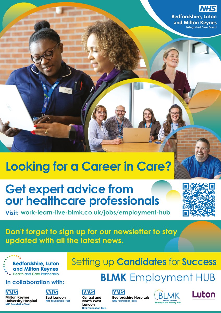 BLMK_AHPs (@ahpsblmk) on Twitter photo Have you checked out the new BLMK Employment Hub 👇the hub provides a wealth of information and resources to support with applying for jobs in health and social care within Bedfordshire, Luton and Milton Keynes
work-learn-live-blmk.co.uk
<a href="/BLMKHealthCare/">NHS BLMK Health and Care Partnership 💙</a> <a href="/blmkhcacademy/">BLMK Health and Care Academy</a> <a href="/eoeahps/">EoEAHPs</a> Have you checked out the new BLMK Employment Hub 👇the hub provides a wealth of information and resources to support with applying for jobs in health and social care within Bedfordshire, Luton and Milton Keynes
work-learn-live-blmk.co.uk
<a href="/BLMKHealthCare/">NHS BLMK Health and Care Partnership 💙</a> <a href="/blmkhcacademy/">BLMK Health and Care Academy</a> <a href="/eoeahps/">EoEAHPs</a>