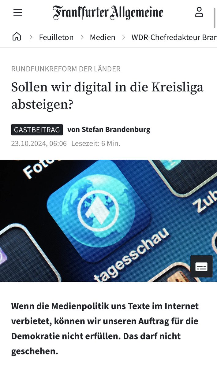 Es ist einfach so herrlich, wie im gebührenfinanzierten Universum private Medien schlicht nicht existieren. Völlig unvorstellbar, dass deren Texte auch einen Beitrag zur Demokratie leisten. Nein, Demokratie gibt’s nur auf „tagesschau.de“ und „wdr.de“.